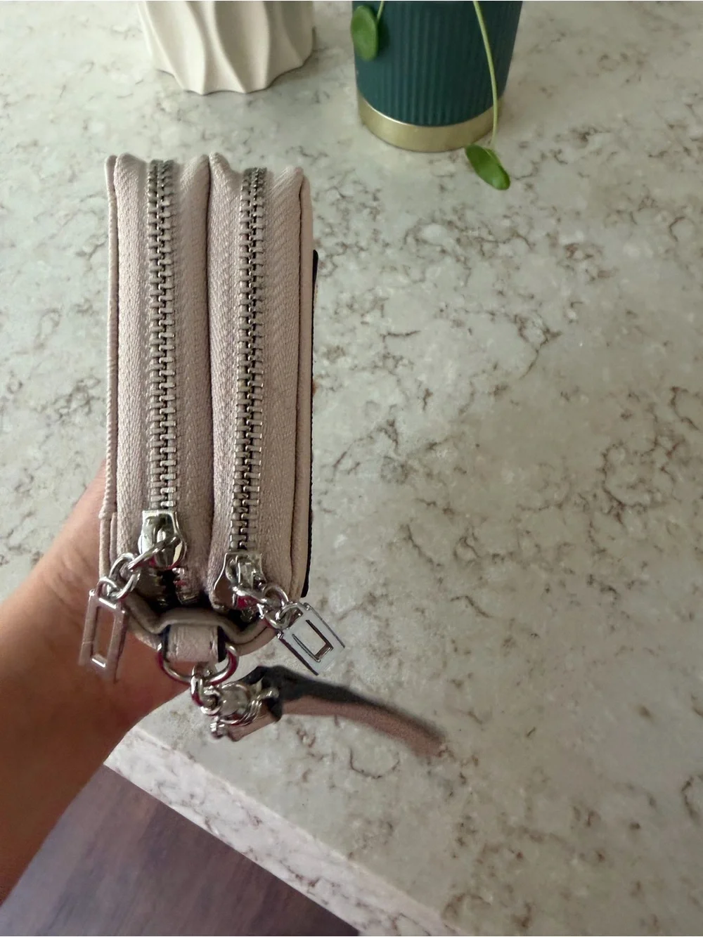 Guess by Marciano NWOT Blush Pink Embossed Wristlet Wallet
